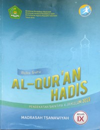 Image of Buku Guru AL-QUR'AN HADIS KELAS IX